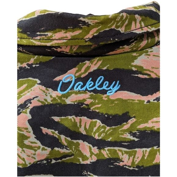 Oakley Tiger Camo Coach Jacket Green Insulated Cotton Canvas - Medium NWT - Picture 8 of 13